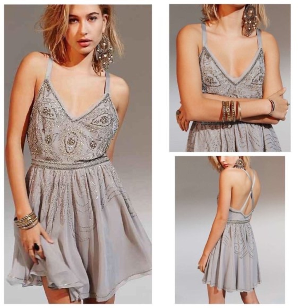 Urban Outfitters Kimchi Blue Melanie Crystal Dress 0 Embellished Anthropologie